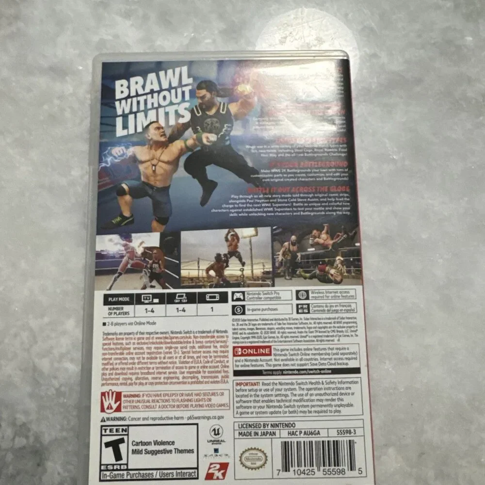 WWE Battlegrounds Nintendo Switch Complete CIB Tested Wrestling Game